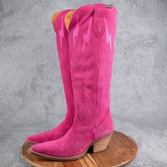 Dingo Ladies Thunder Road Fuchsia Tall Western Festival Boots Size 7 M DI597-PU6 - Picture 3 of 7